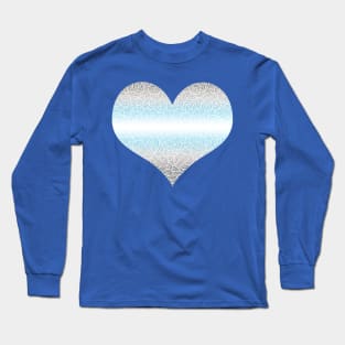 Ombré demiboy flag and white swirls doodles heart Long Sleeve T-Shirt